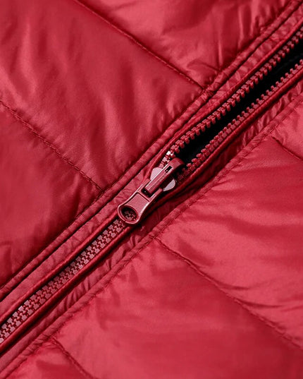 Women's Puffer Jacket with a Hood in Lightweight Down
