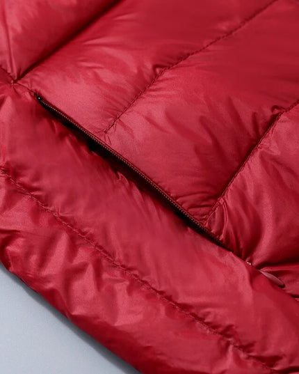 Women's Puffer Jacket with a Hood in Lightweight Down