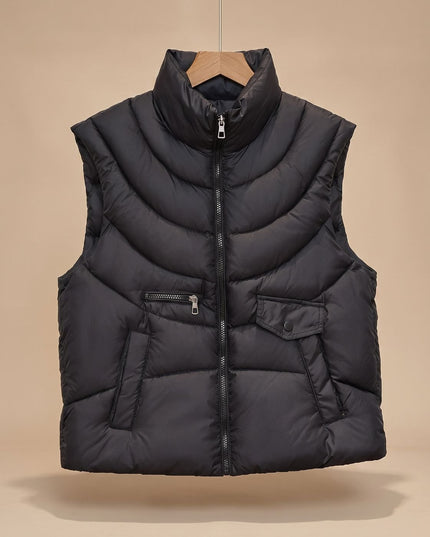 Women's Quilted Stand Collar Sleeveless Puffer Vest