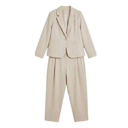Women's Relaxed Suit Set Blazer and Tapered Trousers