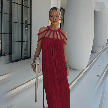 Women's Summer with Braided Neckline Maxi Dress - product image 3