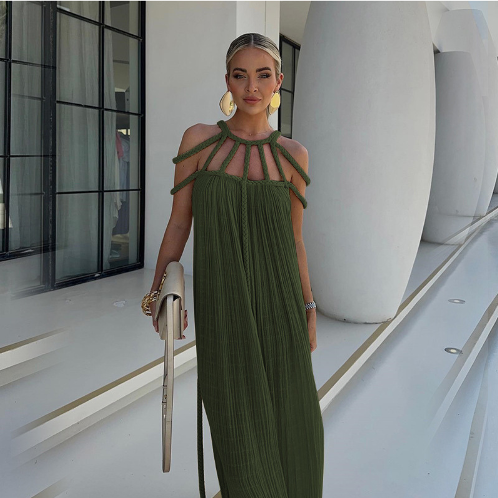 Women's Summer with Braided Neckline Maxi Dress - product image 4