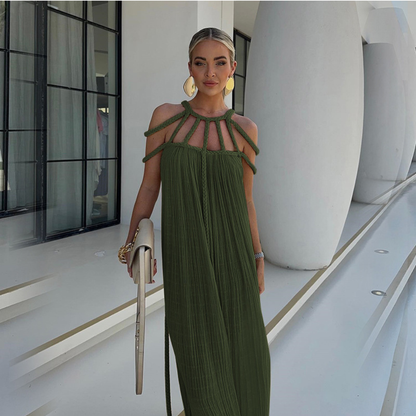 Women's Summer with Braided Neckline Maxi Dress - product image 4
