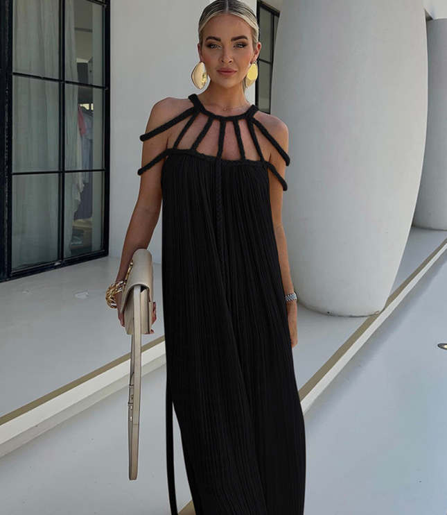 Women's Summer with Braided Neckline Maxi Dress - product image 5