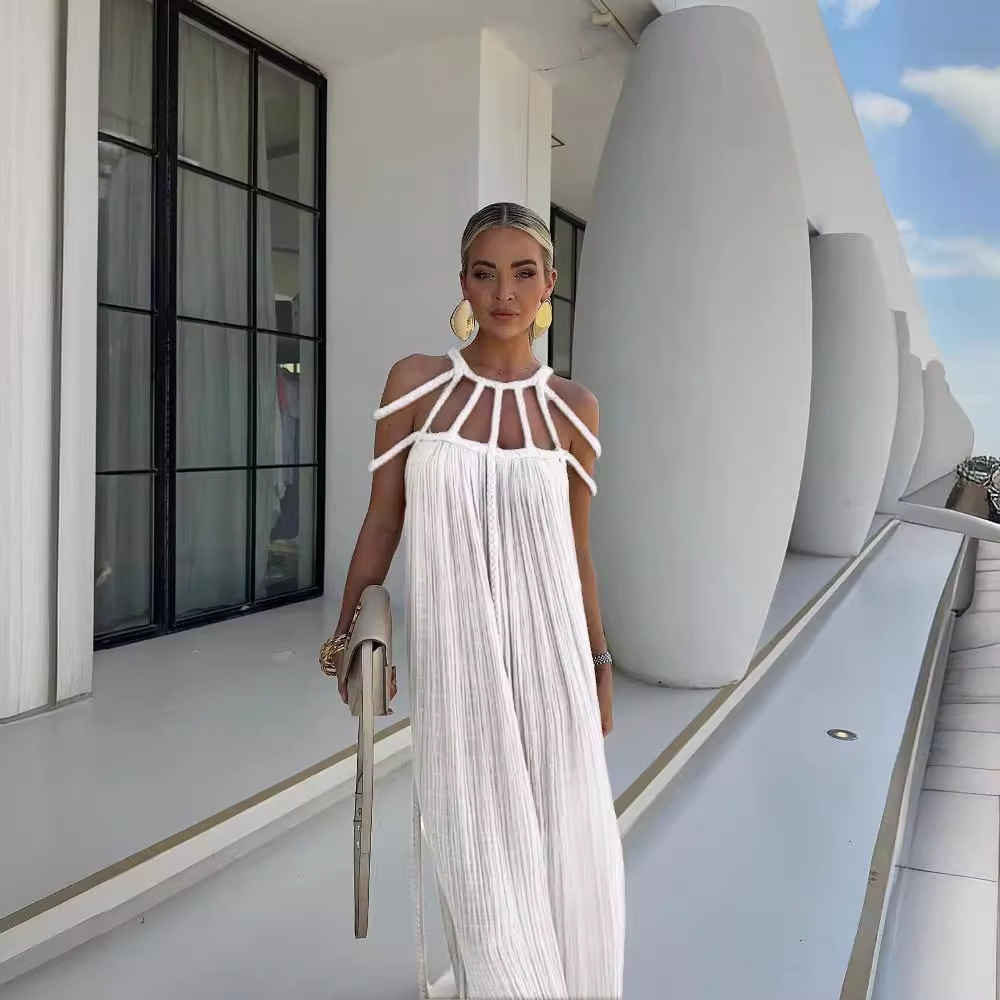 Women's Summer with Braided Neckline Maxi Dress - product image 7