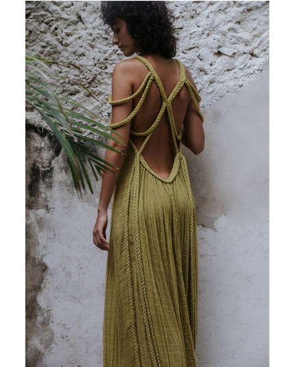 Women's Summer with Braided Neckline Maxi Dress - product image 8