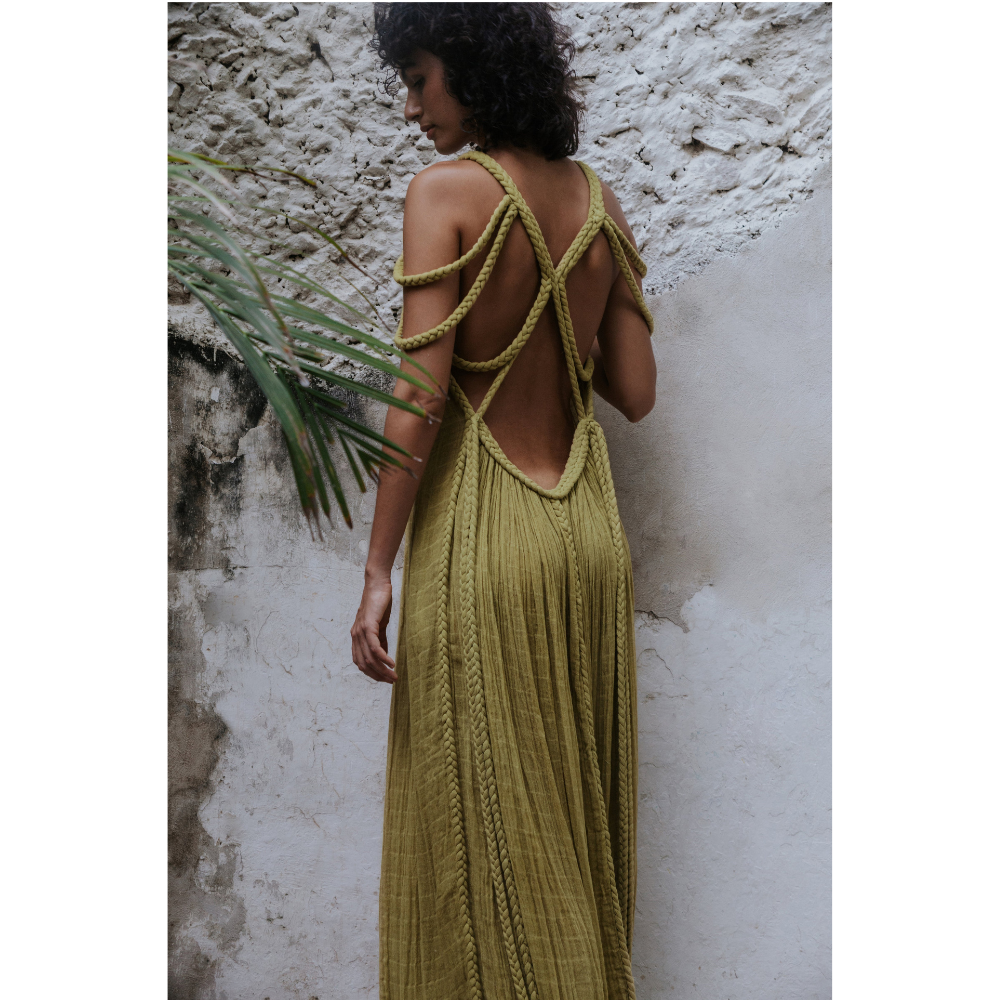 Women's Summer with Braided Neckline Maxi Dress - product image 8
