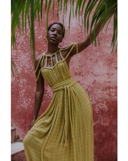 Women's Summer with Braided Neckline Maxi Dress - product image 9