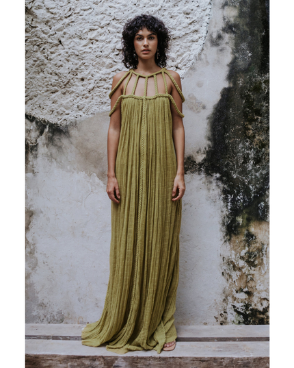 Women's Summer with Braided Neckline Maxi Dress - product image 1