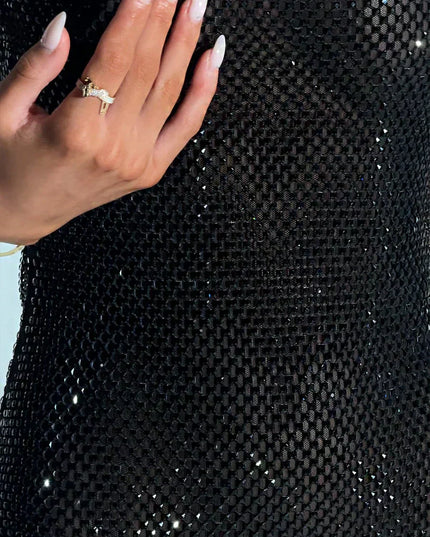 Women's Rhinestone Square Neck Homecoming Party Mini Dress
