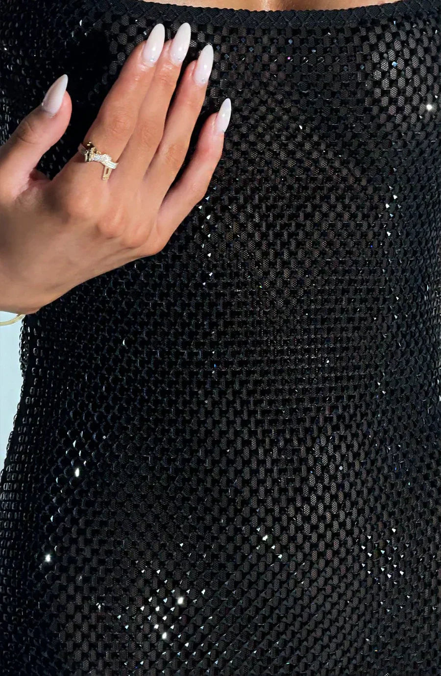 Women's Rhinestone Square Neck Homecoming Party Mini Dress