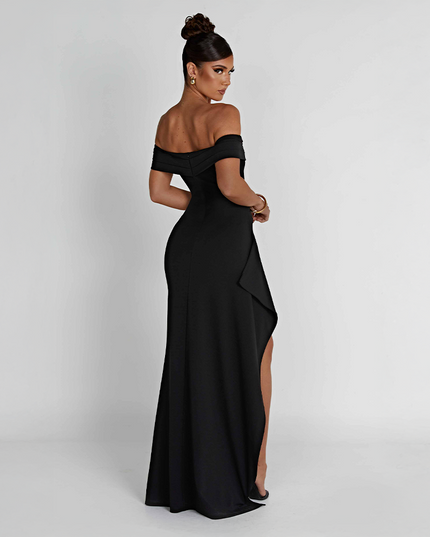 Women's Ruched Sculpted Bodycon Cocktail Maxi Dress