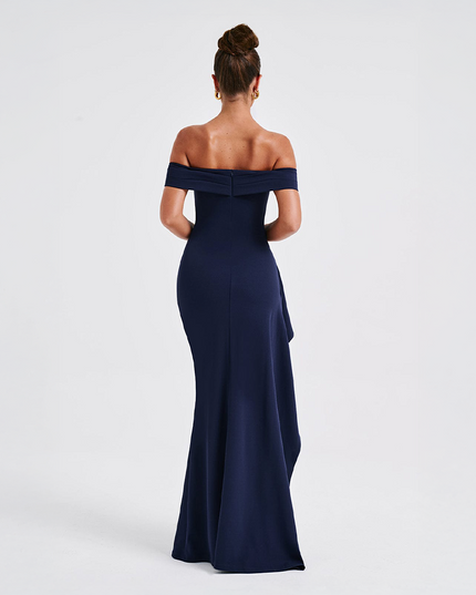 Women's Ruched Sculpted Bodycon Cocktail Maxi Dress