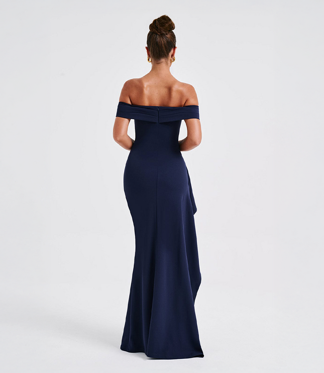Women's Ruched Sculpted Bodycon Cocktail Maxi Dress