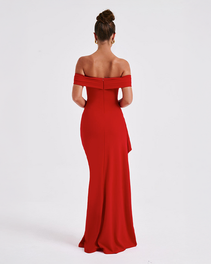 Women's Ruched Sculpted Bodycon Cocktail Maxi Dress