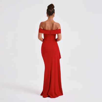 Women's Ruched Sculpted Bodycon Cocktail Maxi Dress