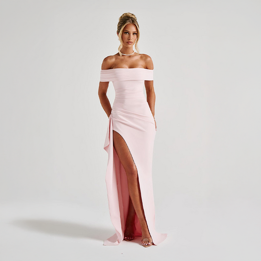 Women's Ruched Sculpted Bodycon Cocktail Maxi Dress