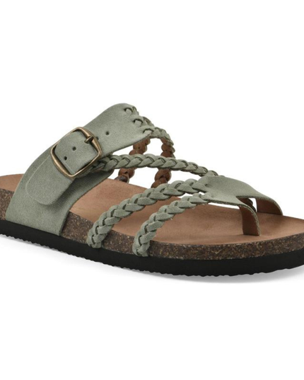 Women's Sandals with a Braided Toe-Loop and Adjustable Buckle
