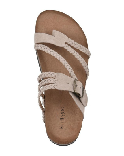 Women's Sandals with a Braided Toe-Loop and Adjustable Buckle
