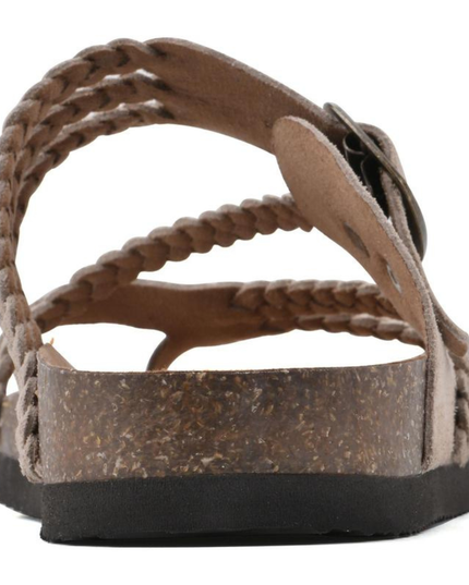 Women's Sandals with a Braided Toe-Loop and Adjustable Buckle