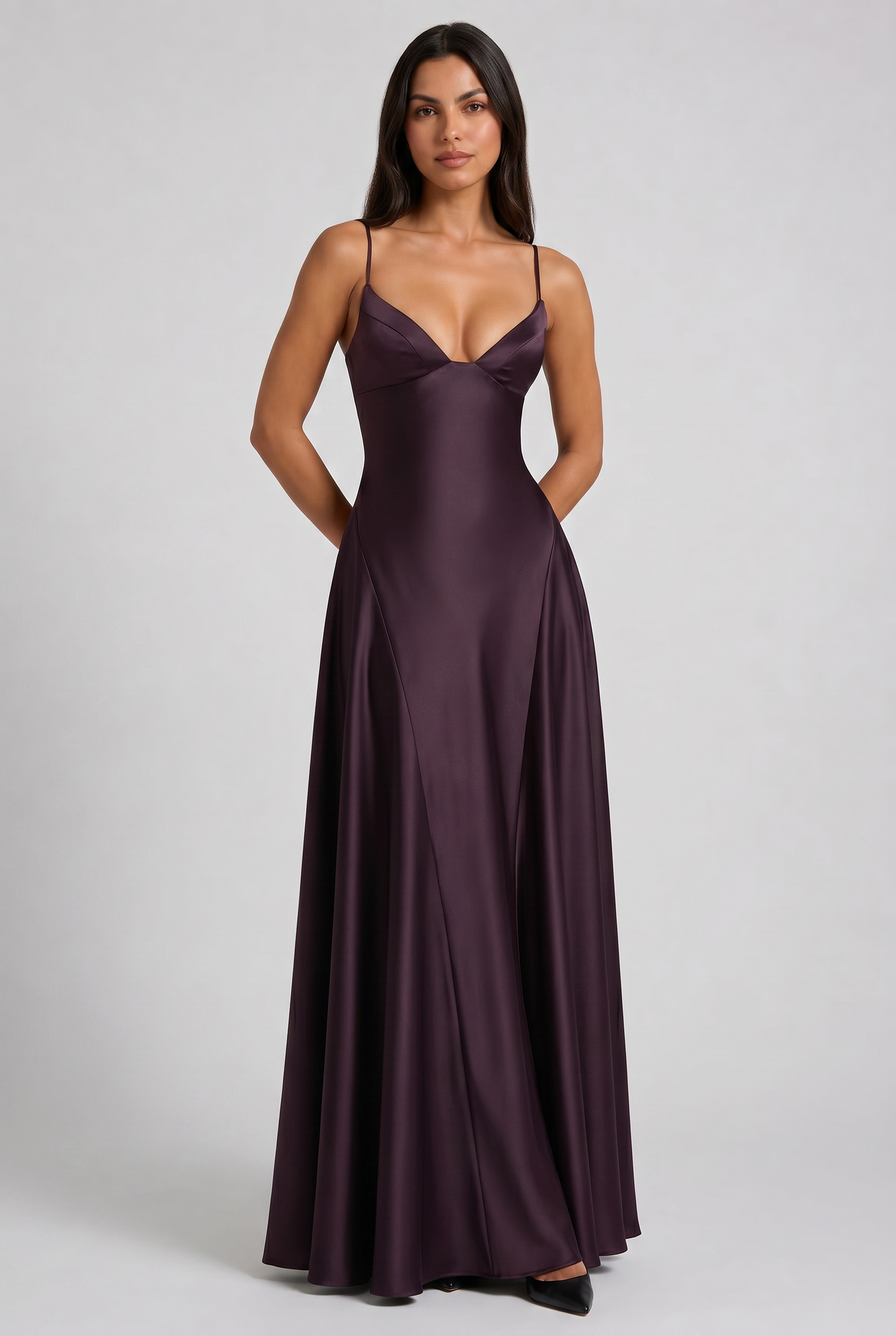 Women's Satin Halter Neck Maxi Cocktail Summer Dress