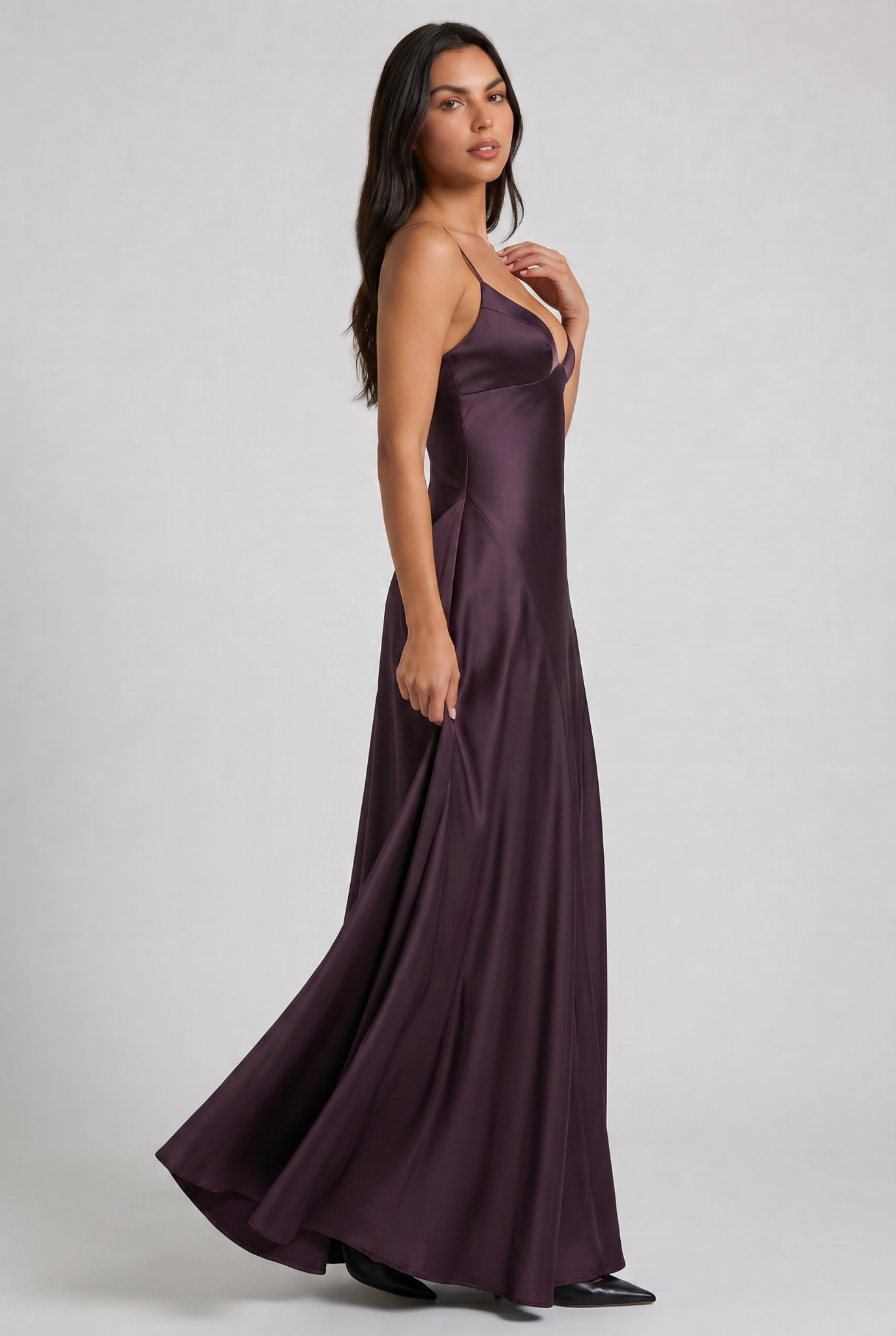 Women's Satin Halter Neck Maxi Cocktail Summer Dress