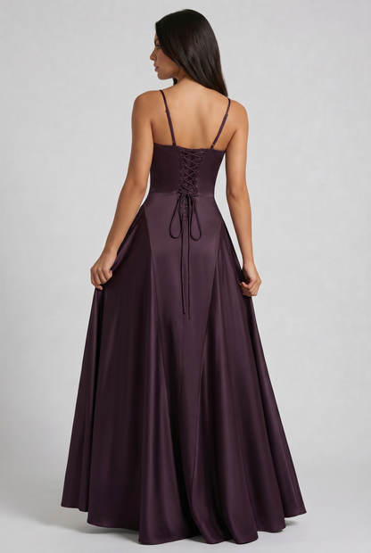 Women's Satin Halter Neck Maxi Cocktail Summer Dress