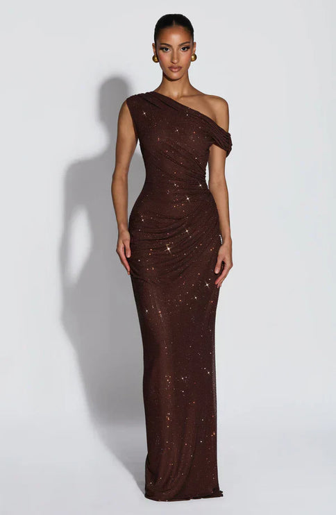 Women's Satin V-Neck Cocktail Maxi Dress for Summer