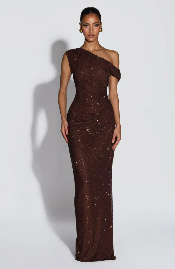 Women's Satin V-Neck Cocktail Maxi Dress for Summer