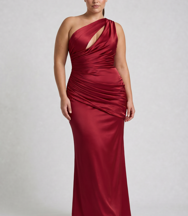 Women's Satin V-Neck Maxi Evening Party Summer Dress