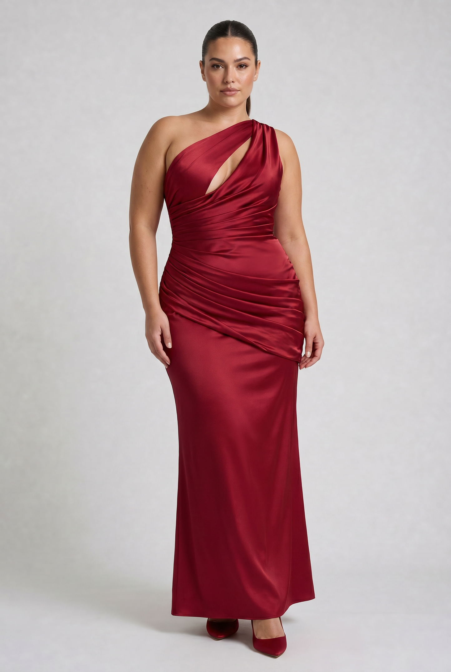 Women's Satin V-Neck Maxi Evening Party Summer Dress