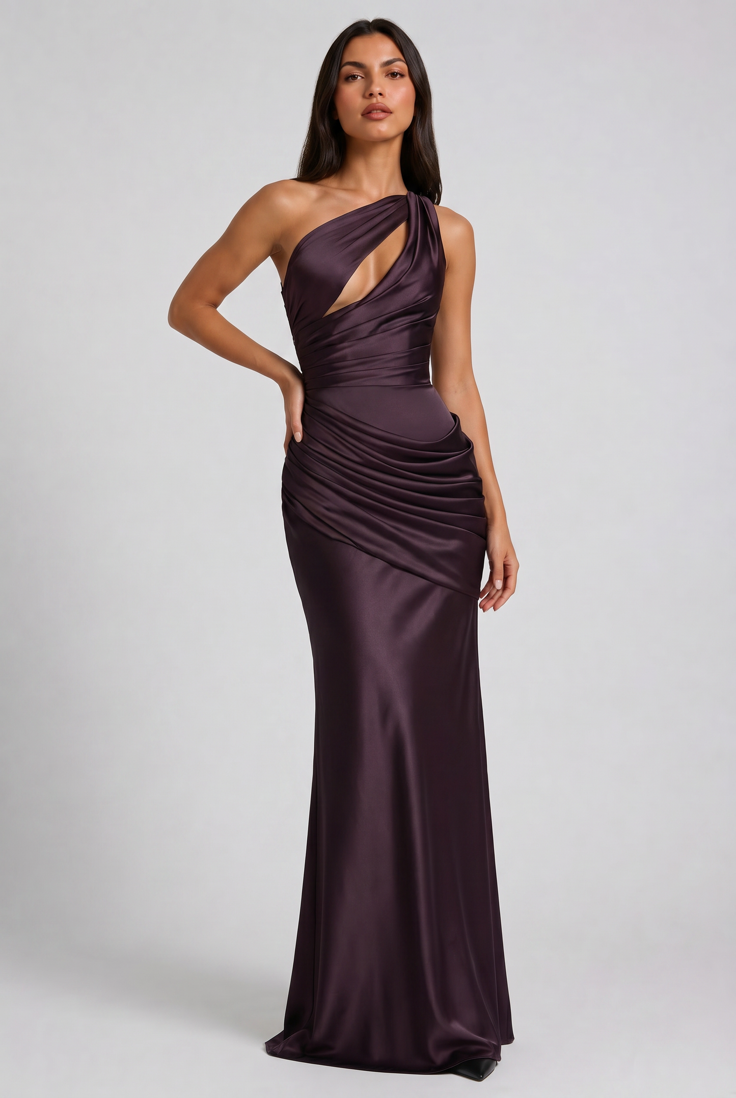 Women's Satin V-Neck Maxi Evening Party Summer Dress
