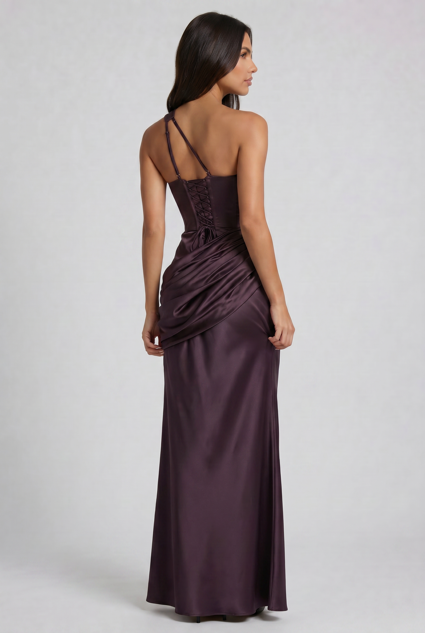 Women's Satin V-Neck Maxi Evening Party Summer Dress