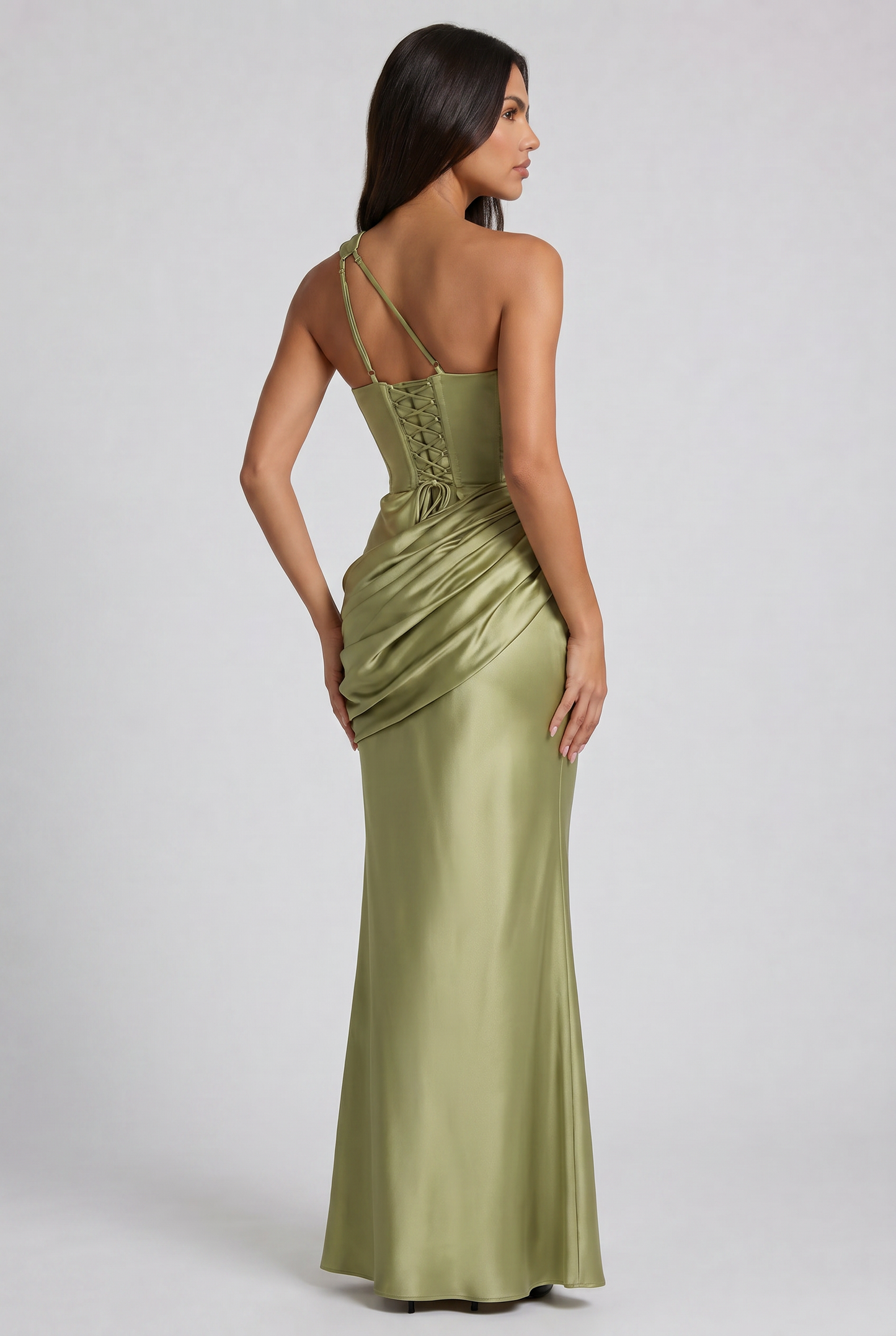 Women's Satin V-Neck Maxi Evening Party Summer Dress