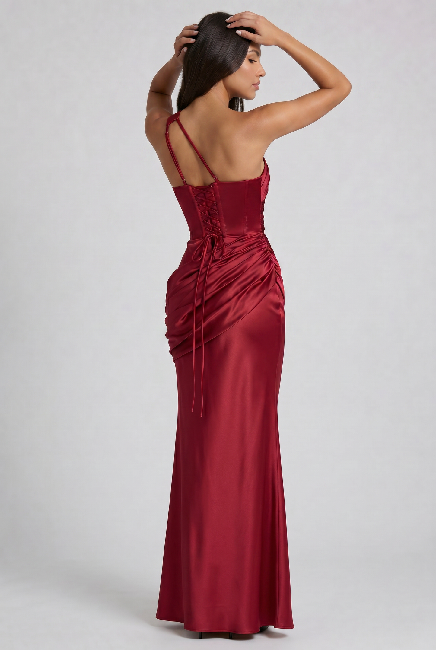 Women's Satin V-Neck Maxi Evening Party Summer Dress