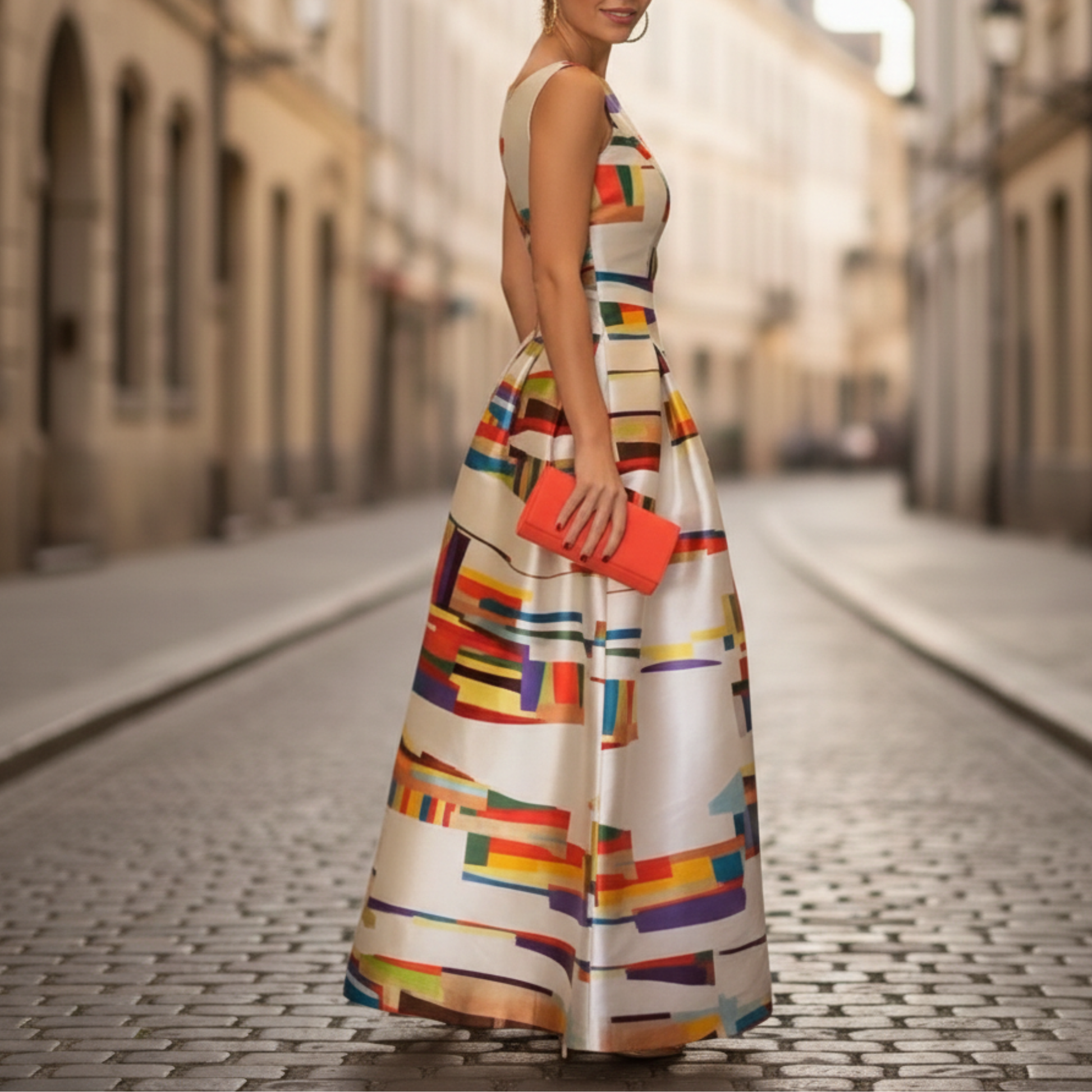 Women's Formal Printed Sleeveless Maxi Dress - product image 2