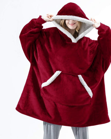 Women's Sherpa-Lined Blanket Hoodie in an Oversized Fit