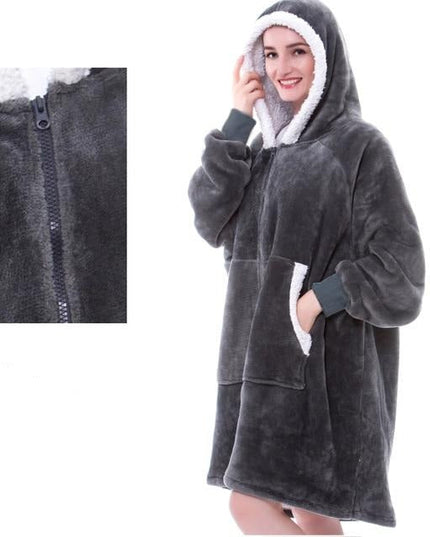 Women's Sherpa-Lined Blanket Hoodie in an Oversized Fit