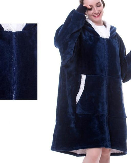 Women's Sherpa-Lined Blanket Hoodie in an Oversized Fit