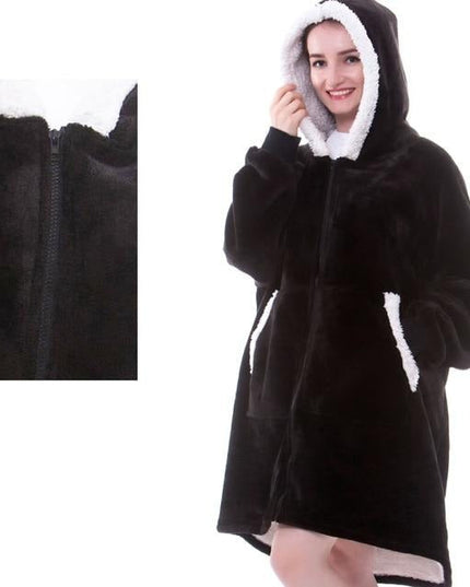Women's Sherpa-Lined Blanket Hoodie in an Oversized Fit