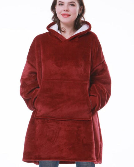 Women's Sherpa-Lined Blanket Hoodie in an Oversized Fit