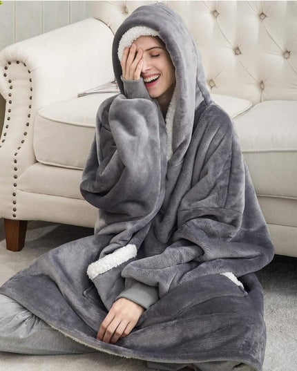 Women's Sherpa-Lined Blanket Hoodie in an Oversized Fit