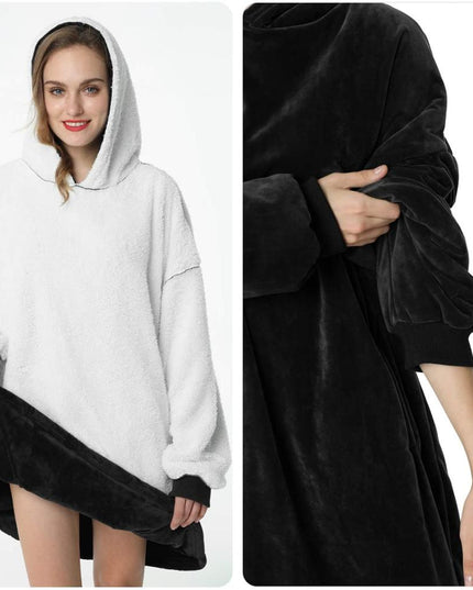 Women's Sherpa-Lined Blanket Hoodie in an Oversized Fit
