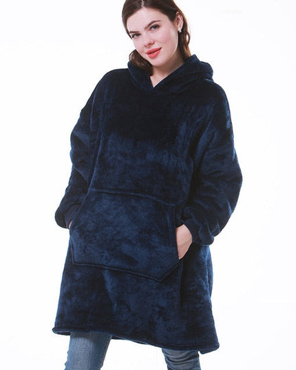 Women's Sherpa-Lined Blanket Hoodie in an Oversized Fit