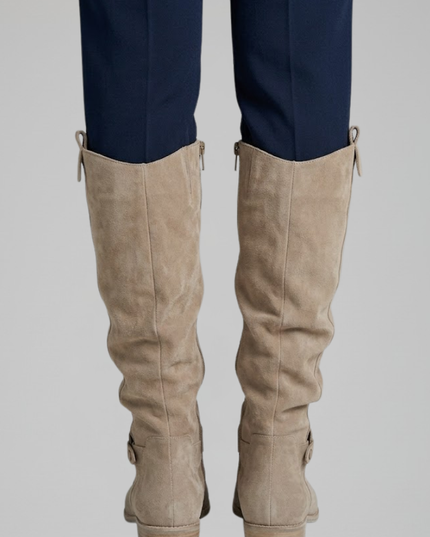 Women's Side-Zip Boots with a Slouchy Suede-Look Shaft