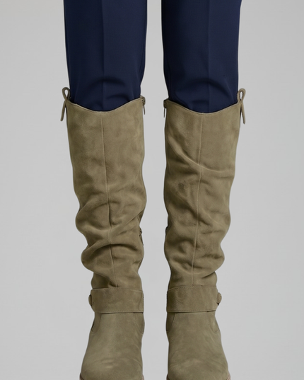 Women's Side-Zip Boots with a Slouchy Suede-Look Shaft