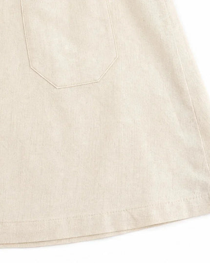 Women's Sleeveless Button Front Pocket Tank Dress