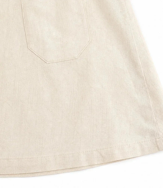 Women's Sleeveless Button Front Pocket Tank Dress