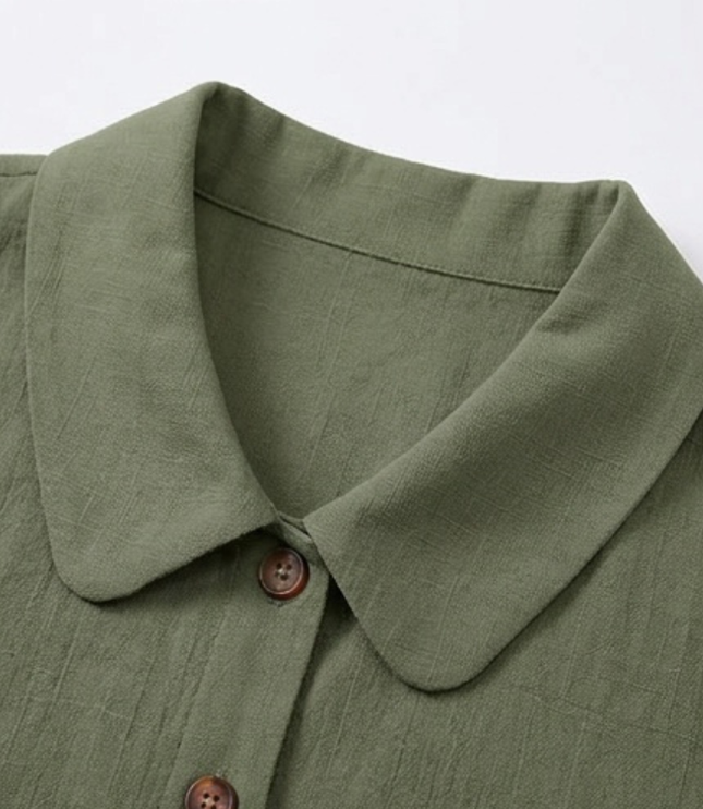 Women's Sleeveless Collared Button-Up Summer Blouse