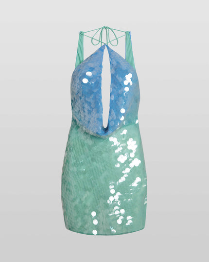 Women's Sleeveless Flowy Cocktail Party Mini Dress